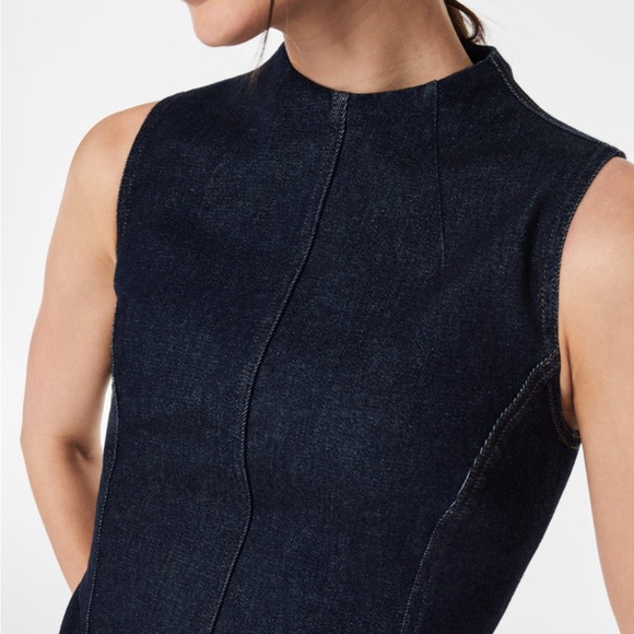 Denim Seamed Shift Dress ✨brand new - Picture 5 of 8